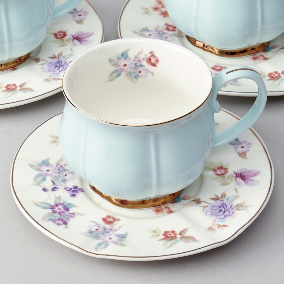 Чайный набор lefard "времена года" на 6 пер. 12 пр. 250 мл голубой (42-565)