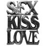 Kiss Sex Love ACC05238, металл, chrom, ROOMERS FURNITURE