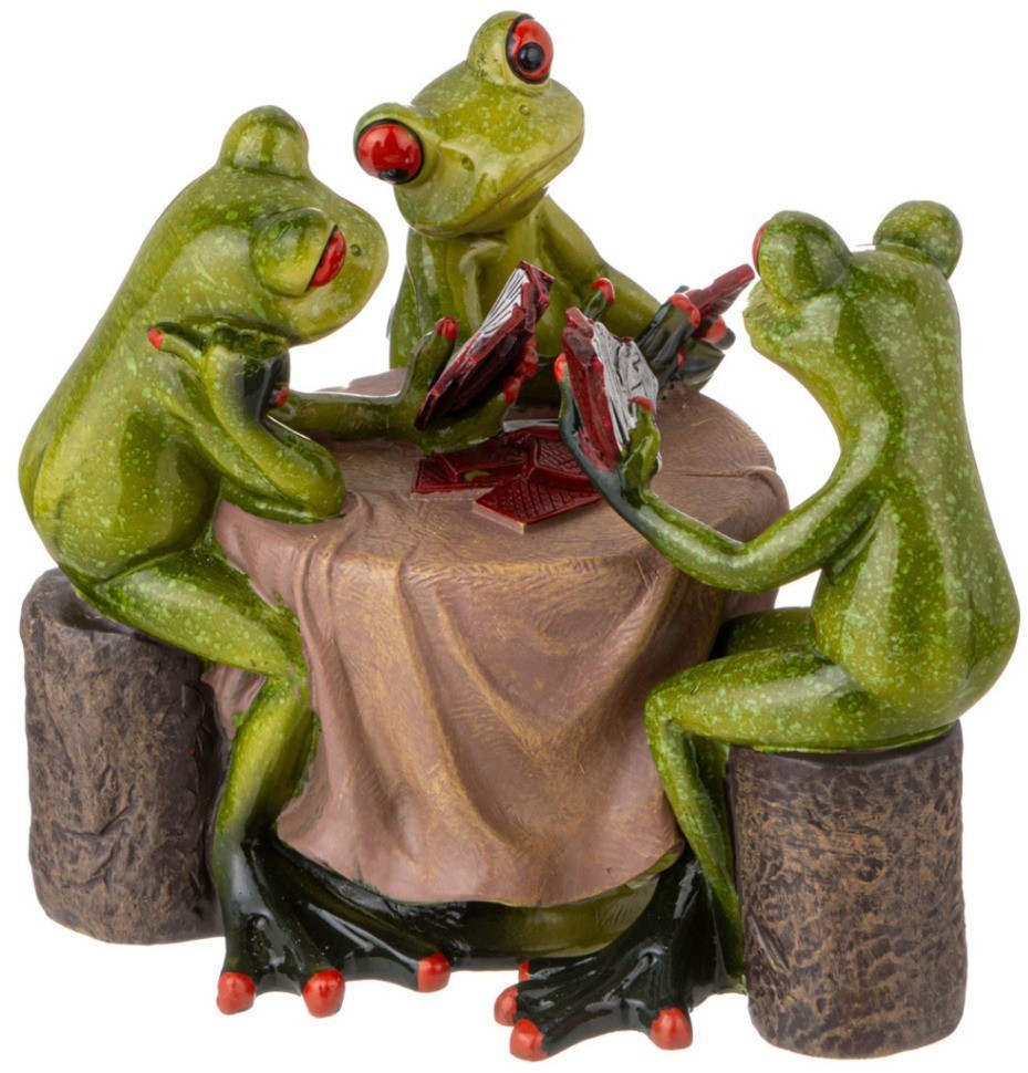 Фигурка декоративная "лягушки играют в карты" 15,5х13,2х13 см Lefard (146-2108)