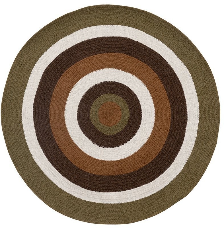 Ковер из хлопка target коричневого цвета из коллекции ethnic, D90 см (74491)