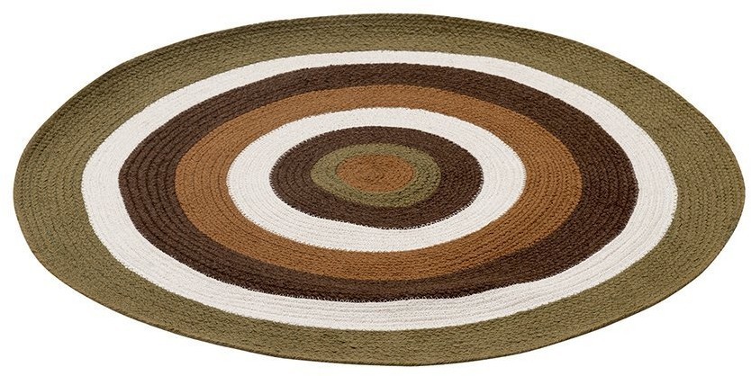 Ковер из хлопка target коричневого цвета из коллекции ethnic, D90 см (74491)