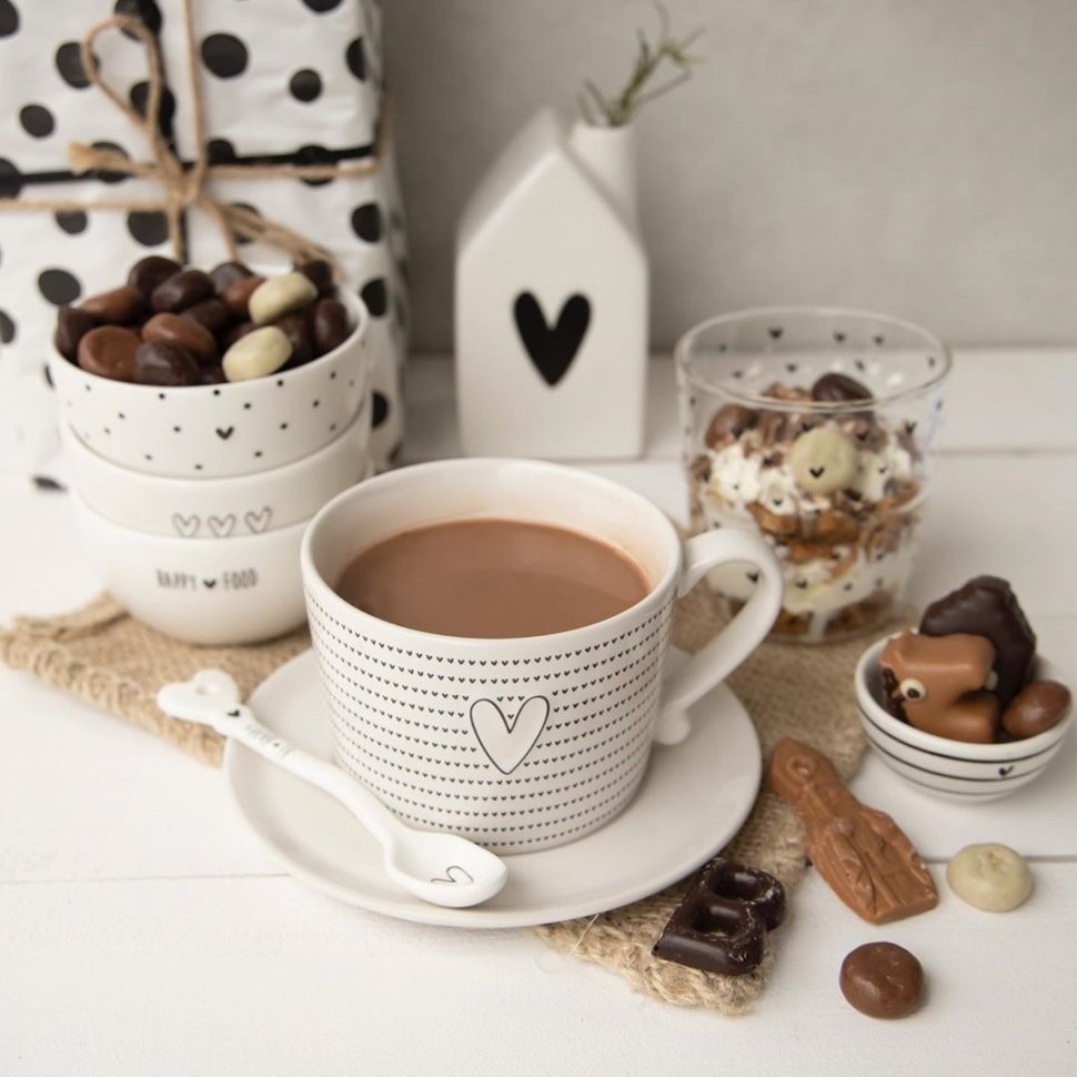 Bastion Collections Кружка White Little Big Нearts Black RJ/CUP 016 BL