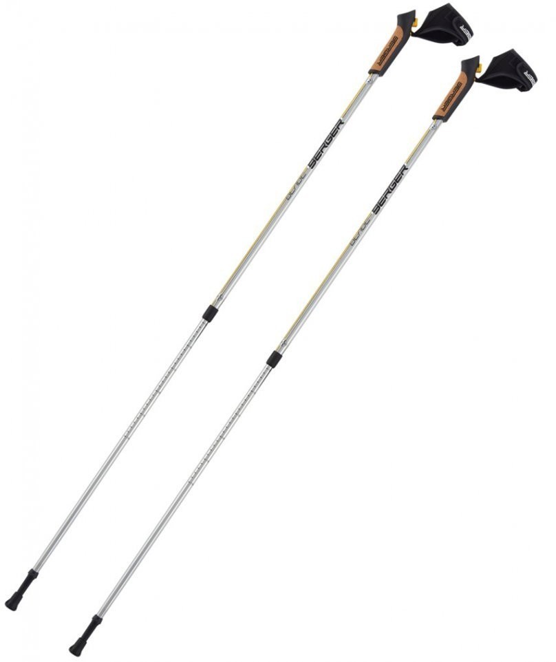 Скандинавские палки Blade, 77-135 см, 2-секционные, серебристый/желтый/черный (1527733)
