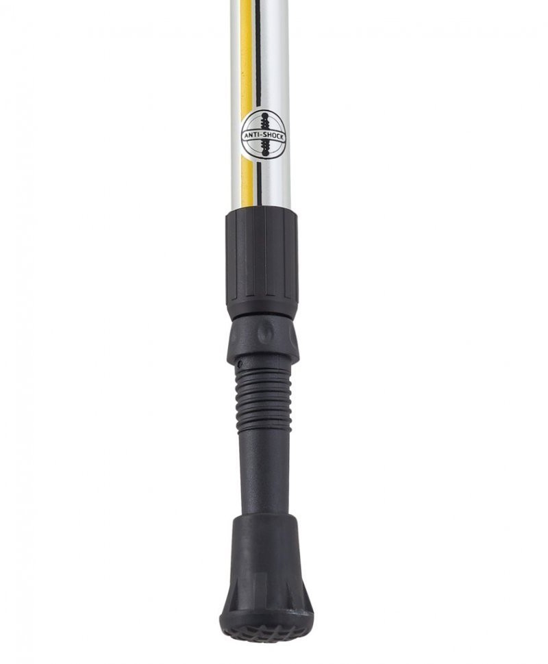 Скандинавские палки Blade, 77-135 см, 2-секционные, серебристый/желтый/черный (1527733)