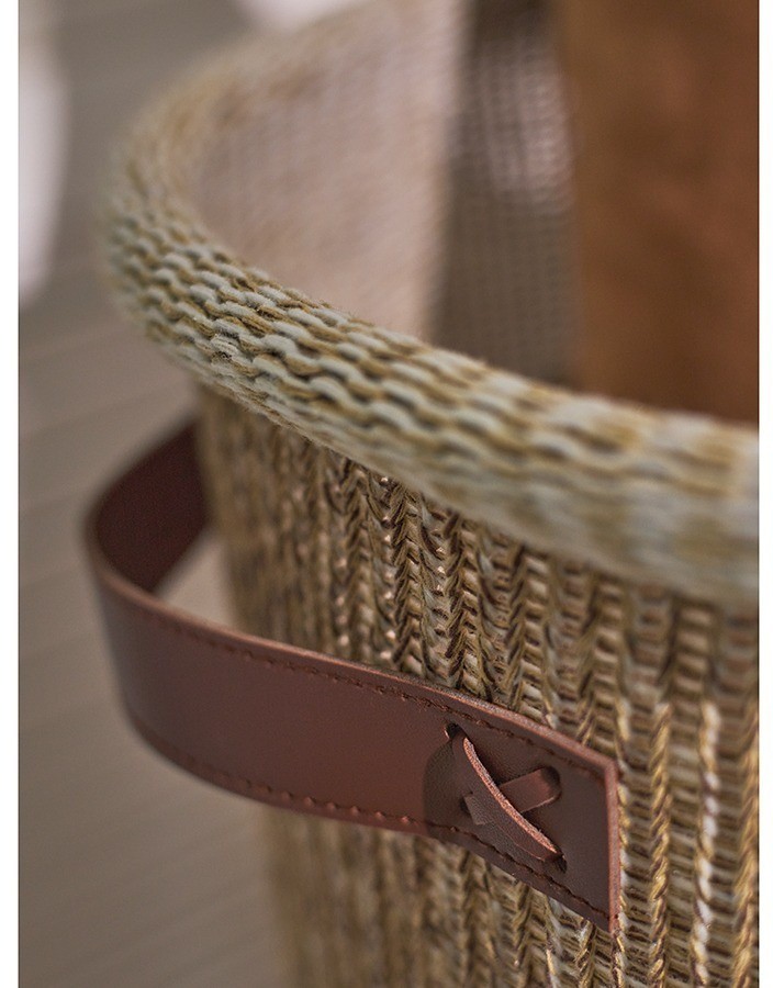 Корзина для хранения sustainable collection, D37х52 см, бежевая (77679)