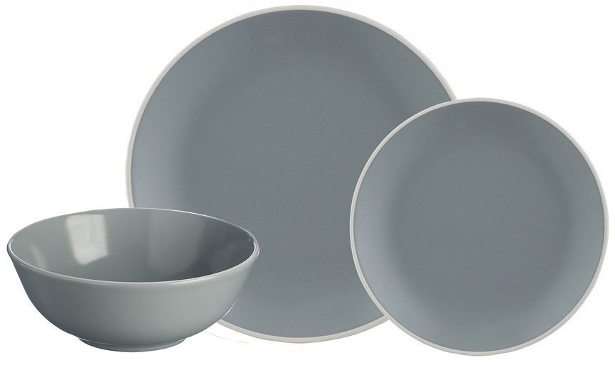 Набор обеденной посуды classic, серый, 12 пред. (65179)