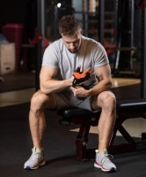 Перчатки для фитнеса SU-108, оранжевый/черный (155320)