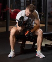 Перчатки для фитнеса SU-108, оранжевый/черный (155320)