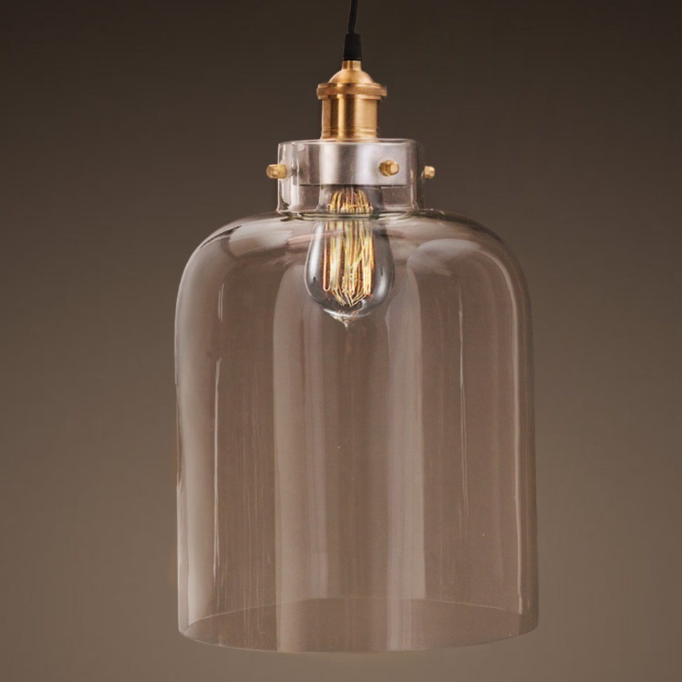 Люстра Филамен 8130, стекло, металл, clear/brass, RESTORATION HARDWARE