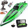 Радиоуправляемый катер Chasing Waves PRO с сумкой (41 см, 55 км/ч, Brushless) (HJ818PRO-GREEN-BAG)
