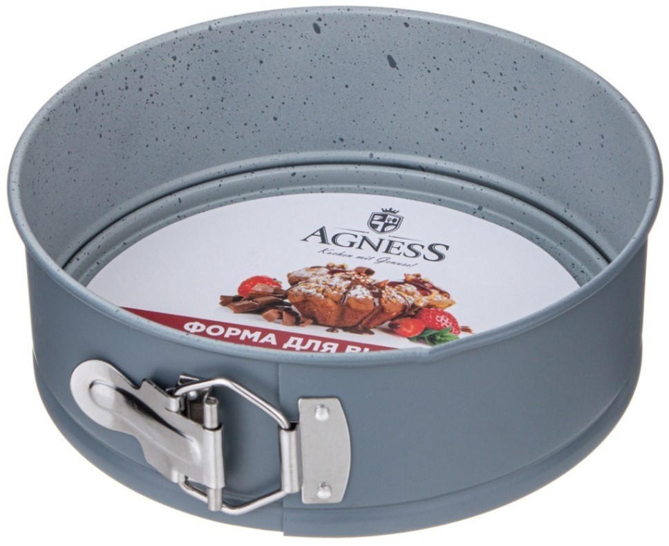 Форма для выпечки agness разъемная с антипригарным покрытием 20 см (930-064)