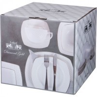 Набор посуды lefard &quot;диаманд голд&quot; квадрат 18 предметов Lefard (359-758)