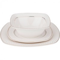 Набор посуды lefard &quot;диаманд голд&quot; квадрат 18 предметов Lefard (359-758)