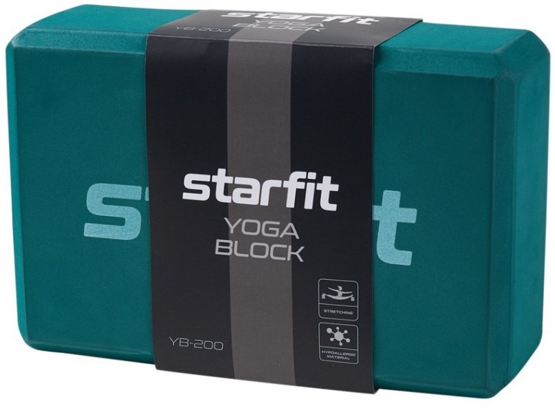 Блок для йоги STARFIT YB-200 EVA, изумрудный (2104799)