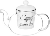 Чайник стеклянный с фарфоровым ситом lefard bon appetit 650 мл (87-294)