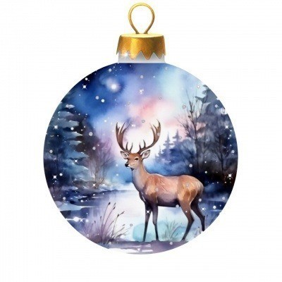 Новогодний шар Лесные мечты с кристаллами Swarovski (2595)