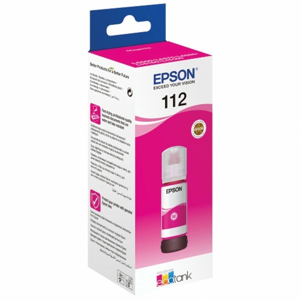 Чернила EPSON 112 C13T06C34A для СНПЧ EPSON L11160 /L15150 /L15160 /L6550 пурпурные 363903 (93758)