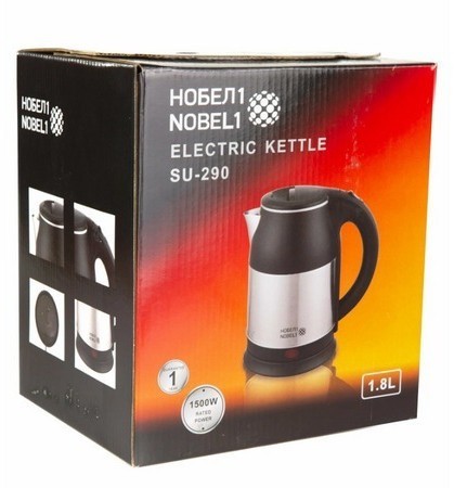 290-NB Чайник электр. NB-290 (1,8л 1500Вт мет.корп. ) NOVEL (х12) - АКЦИЯ (290--B)