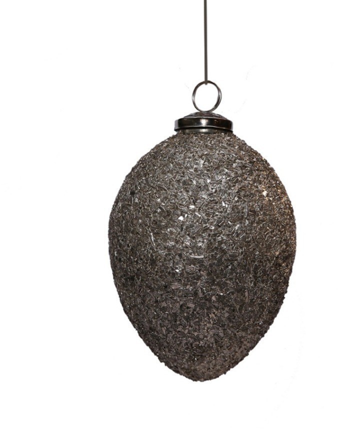 Новогодняя игрушка G19553, стекло, silver, ROOMERS FURNITURE