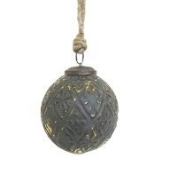 Новогодняя игрушка GV-21B, 10, стекло, grey/gold, ROOMERS FURNITURE