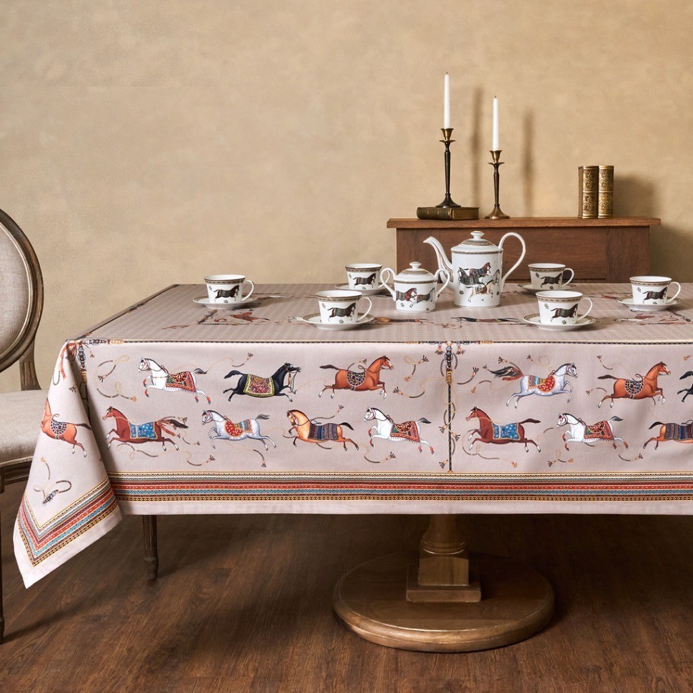 Скатерть "passage" 140х300см ,капучино,100% хлопок с пропиткой,твил Lefard (850-760-22)