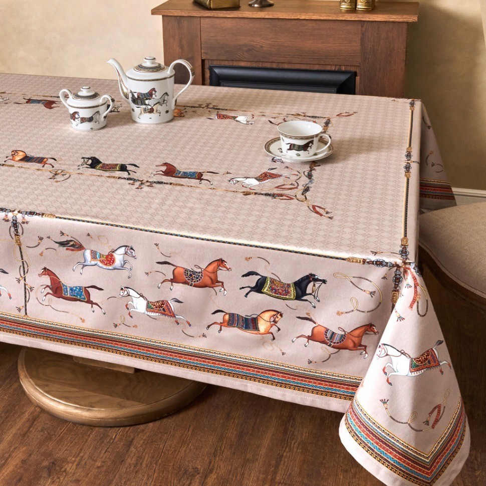 Скатерть "passage" 140х300см ,капучино,100% хлопок с пропиткой,твил Lefard (850-760-22)