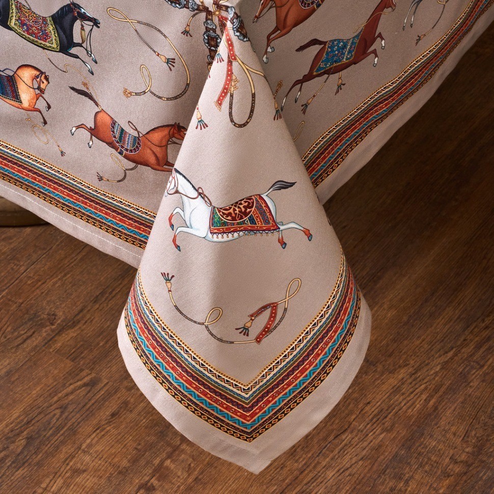 Скатерть "passage" 140х300см ,капучино,100% хлопок с пропиткой,твил Lefard (850-760-22)