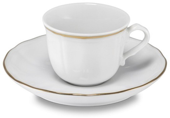 Кофейная пара LANT007BI151010/LANT007BI152130СНЯТО, фарфор, white, gold, LE COQ