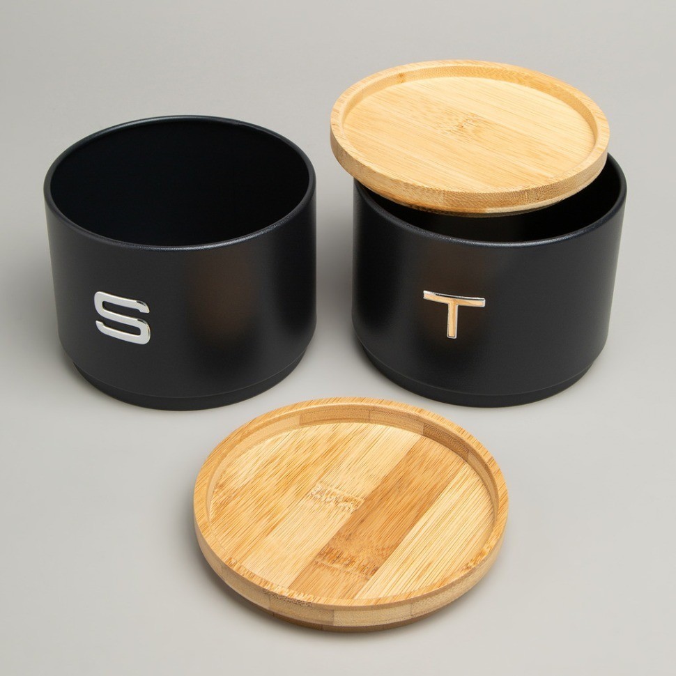 Набор банок agness для сыпучих, 11х16 см, штабелируемые (790-389)