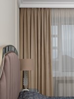 Портьера Silkу 6 бежевая димаут 275*260 (TT-00016722)