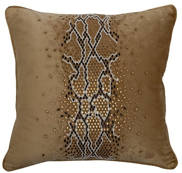 Подушка со стразами "Питон" золотая 45*45 (TT-00014430)