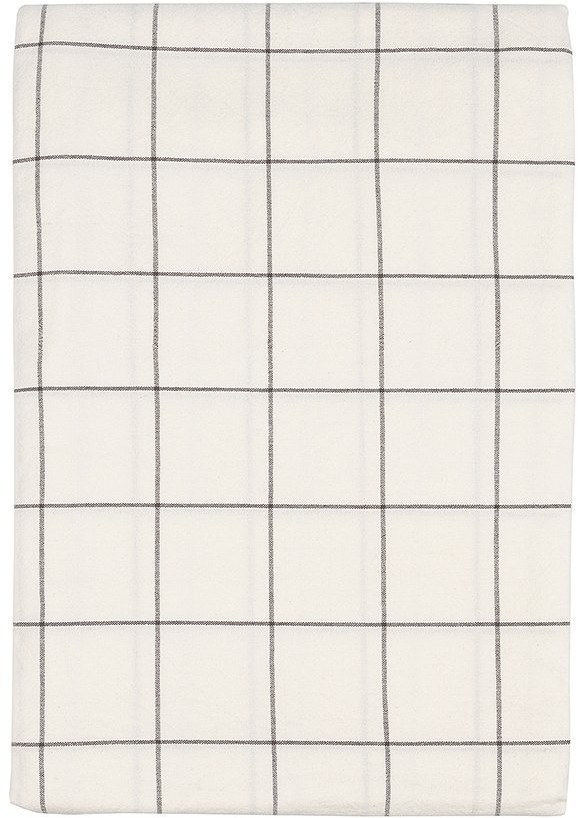 Скатерть из хлопка белого цвета в клетку из коллекции essential, 170х250 см (73658)
