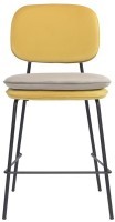 Стул полубарный pea, велюр, желтый/бежевый (77073)