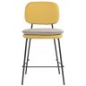 Стул полубарный pea, велюр, желтый/бежевый (77073)