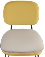 Стул полубарный pea, велюр, желтый/бежевый (77073)