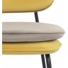 Стул полубарный pea, велюр, желтый/бежевый (77073)