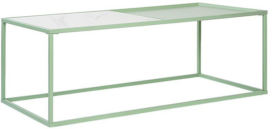 Столик журнальный mayen, 110х50 см, белый/зеленый (76060)