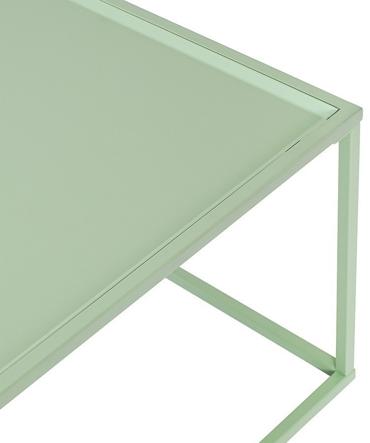 Столик журнальный mayen, 110х50 см, белый/зеленый (76060)