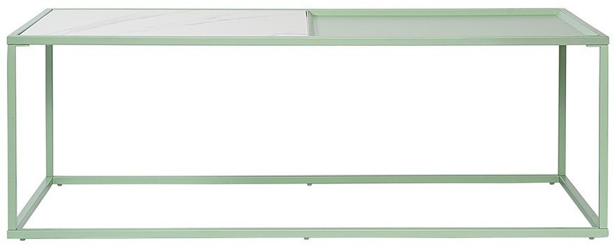 Столик журнальный mayen, 110х50 см, белый/зеленый (76060)