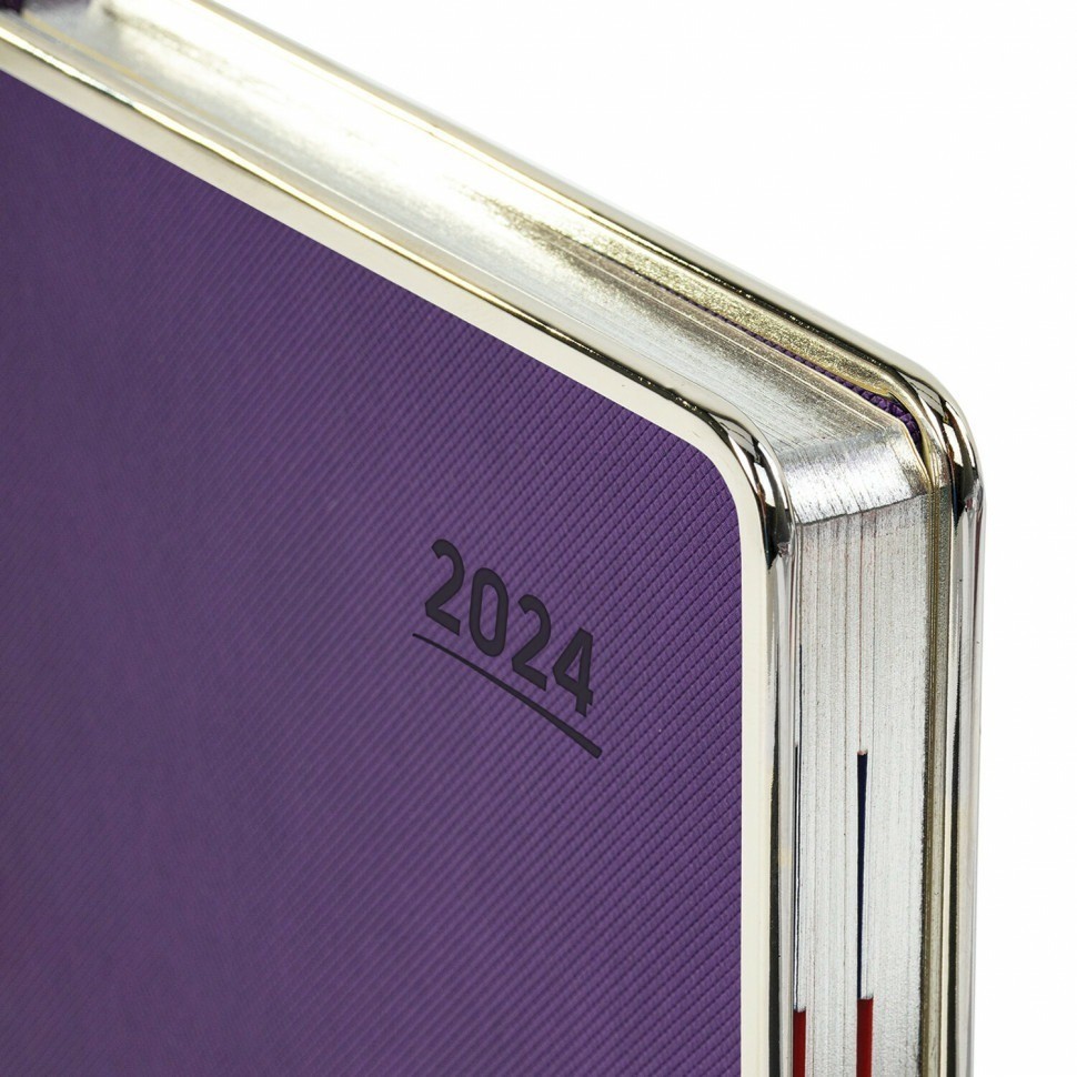 Ежедневник датированный 2024 г. А5 148х218 мм, Galant "Infinity", под кожу, фиолетовый, 114770 (89393)