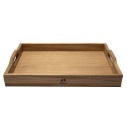 Поднос с ручками 50х36х6 см деревянный, дуб ДРБ-938/1