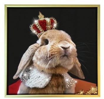 Картина Кролик с короной с кристаллами Swarovski (2604)