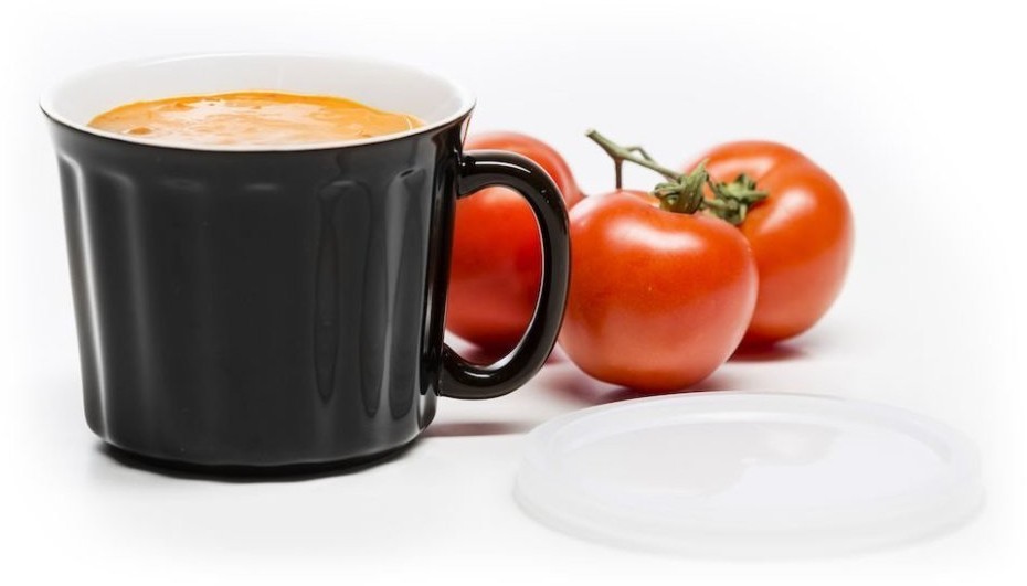 SagaForm Кружка для супа с крышкой, черная 5017306