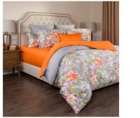 Кпб 2-х сп &quot;пастораль&quot;,х\б 100%,оранжевый+серый под 175*215 -1шт., пр 240*240 -1шт., нав 70*50*5-2шт SANTALINO (985-210)