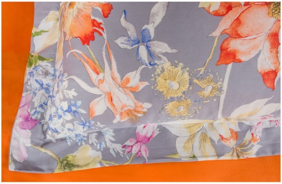 Кпб 2-х сп "пастораль",х\б 100%,оранжевый+серый под 175*215 -1шт., пр 240*240 -1шт., нав 70*50*5-2шт SANTALINO (985-210)