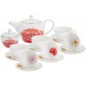 Сервиз чайный Flowers, Мак, 6 персон, 14 предметов - AL-4014P-E11 Anna Lafarg Emily