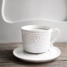 Bastion Collections Кружка White Little Big Нearts Grey RJ/CUP 016 GR