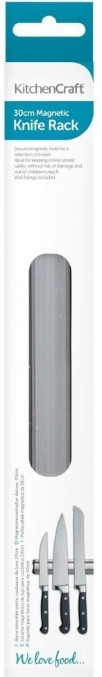 Kitchen Craft Рейлинг для ножей магнитный 30 см KCCARACKSML