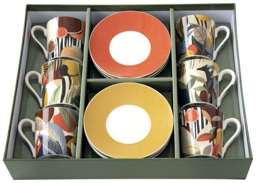 Набор для кофе из 6 чашек с блюдцами Килиманджаро, 0,1 л - EL-R0126/KILI Easy Life