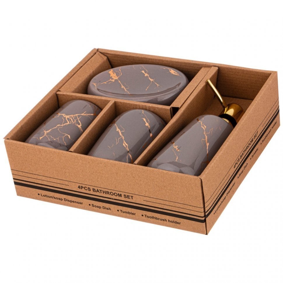 Набор для ванной комнаты "fantasy" 4 пр. 400 мл Lefard (755-234)